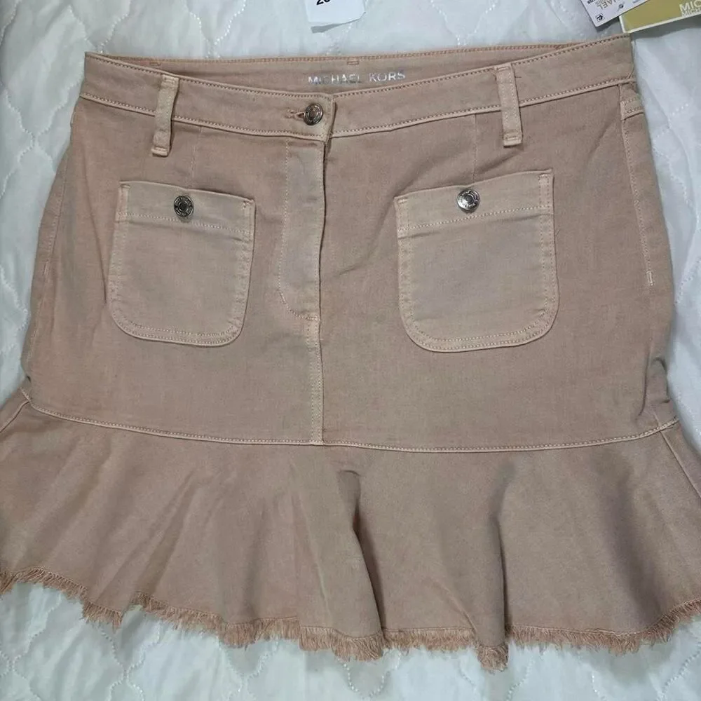 Michael-kors Women's Tan and Pink Skirt